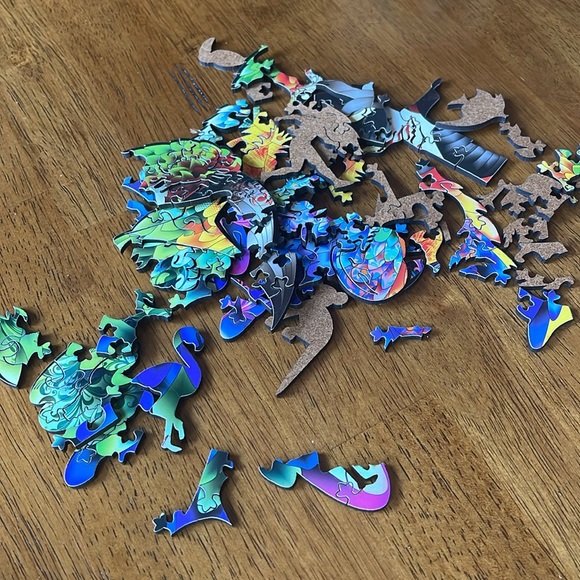 Parrot figured wooden puzzle 106 shaped pieces wild toy - Picture 5 of 7